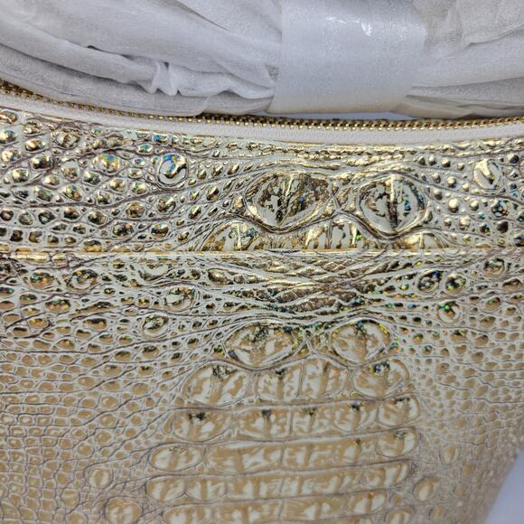 BRAHMIN Katie Hologram Melbourne Crossbody Purse Hologram Gold Iridescent NWT - Picture 10 of 16